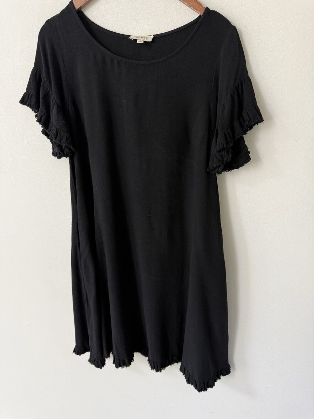 Umgee USA Womens Dress Linen Cotton A Line Tunic Dress Size S Short Sleeve